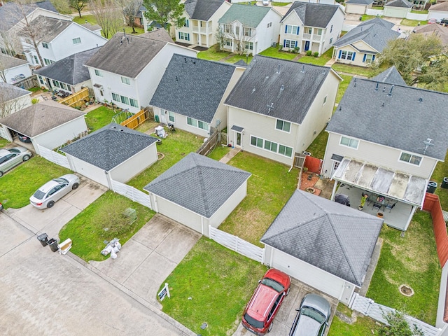 bird's eye view featuring a residential view