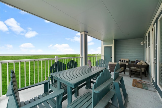 26501 Mangrove Dr Unit 203, Galveston, TX 77554 - deck featuring a lawn, outdoor dining space, and outdoor lounge area