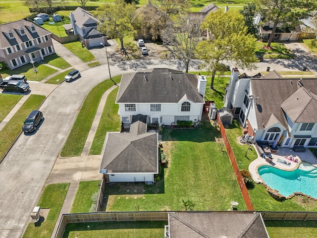 birds eye view of property featuring a residential view