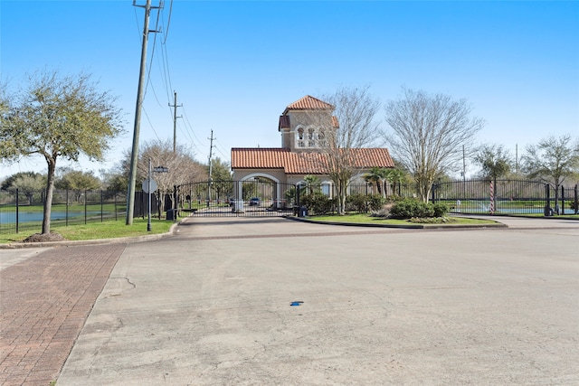 view of property featuring fence