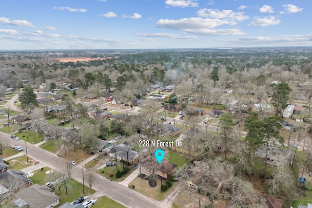 drone / aerial view with a residential view