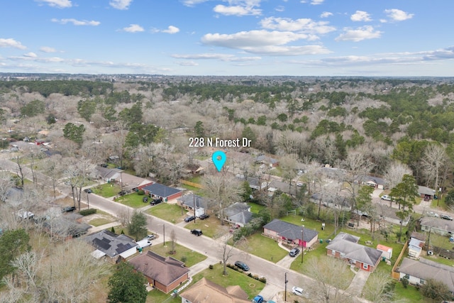 aerial view featuring a residential view