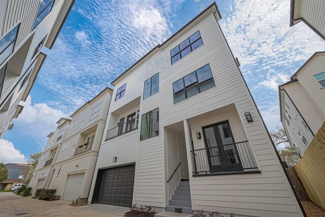 exterior space with an attached garage