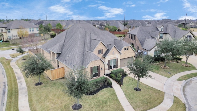 bird's eye view with a residential view