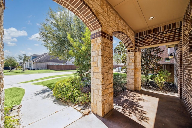 view of patio / terrace with fence