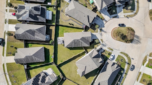 aerial view with a residential view