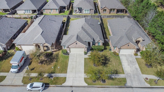 drone / aerial view with a residential view