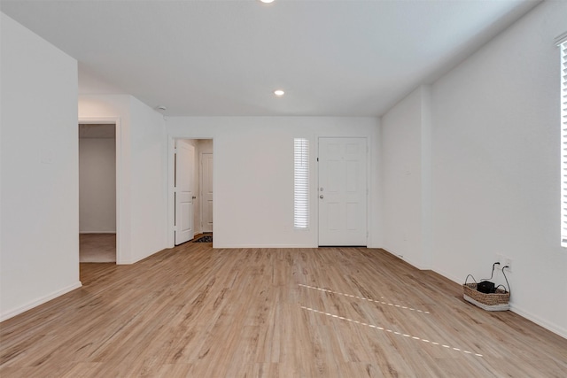 empty room featuring light wood-type flooring