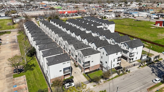 drone / aerial view with a residential view