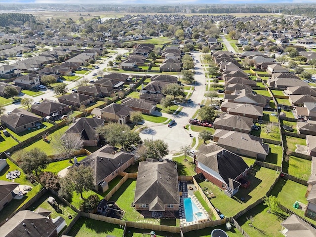 bird's eye view featuring a residential view