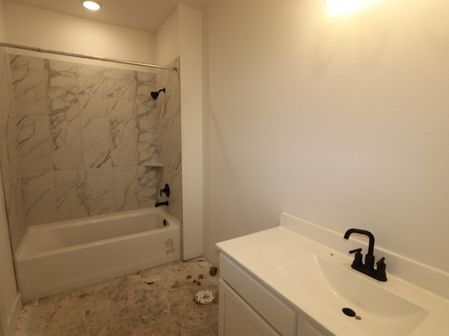 8518 Pier Cove Dr, Cypress, TX 77433 - full bathroom featuring vanity and bathtub / shower combination