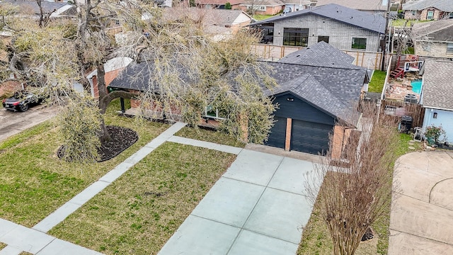 aerial view featuring a residential view