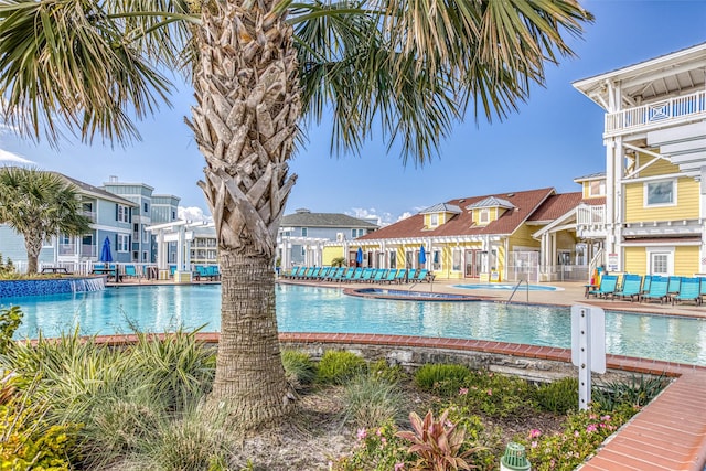 pool featuring a residential view