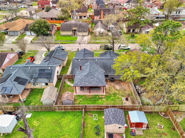 aerial view featuring a residential view