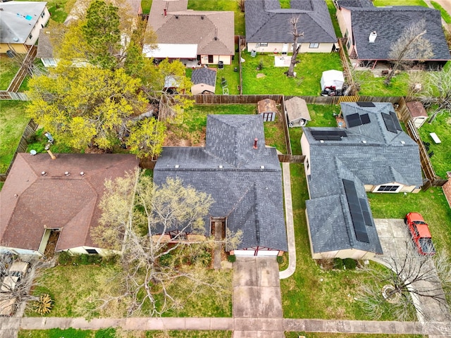 aerial view featuring a residential view