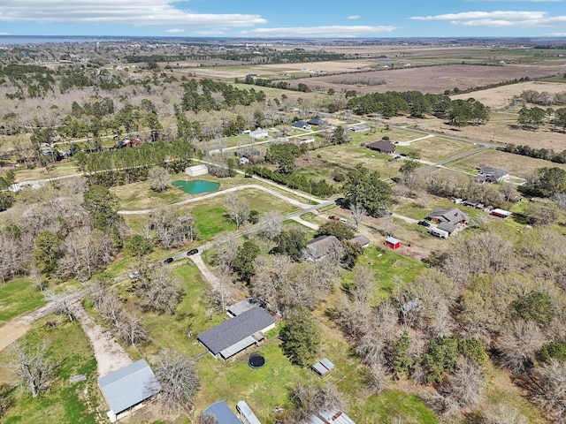 drone / aerial view featuring a rural view