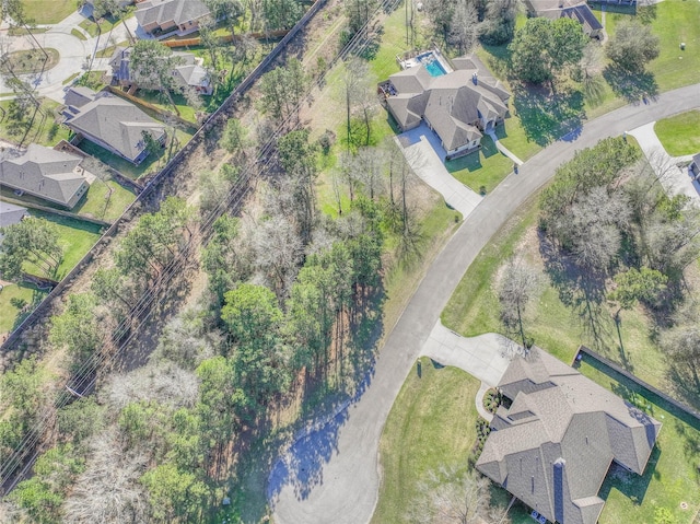 bird's eye view featuring a residential view