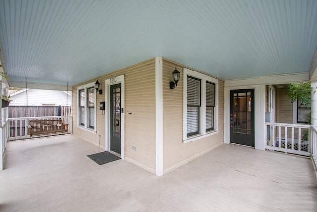 view of patio / terrace with a porch