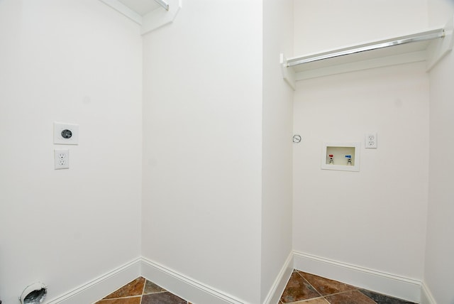 laundry room featuring electric dryer hookup, gas dryer hookup, washer hookup, and laundry area