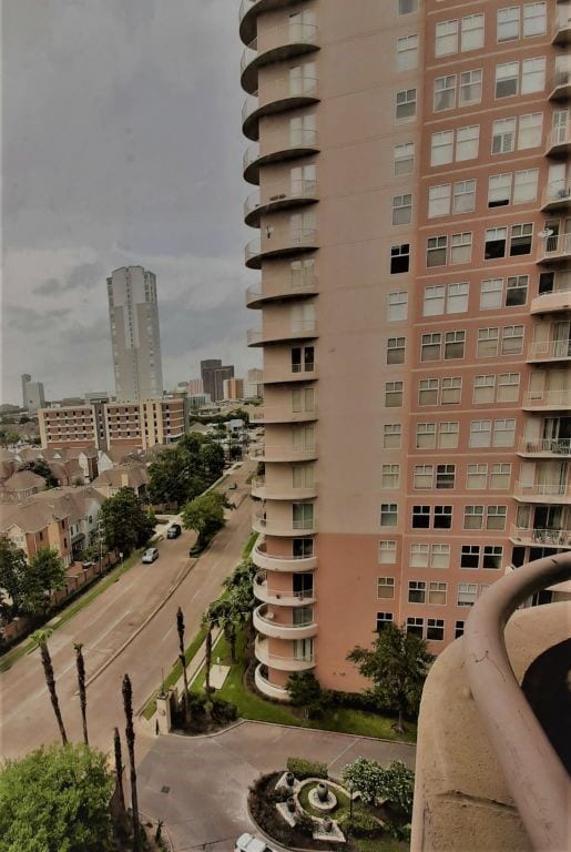 view of building exterior with a view of city