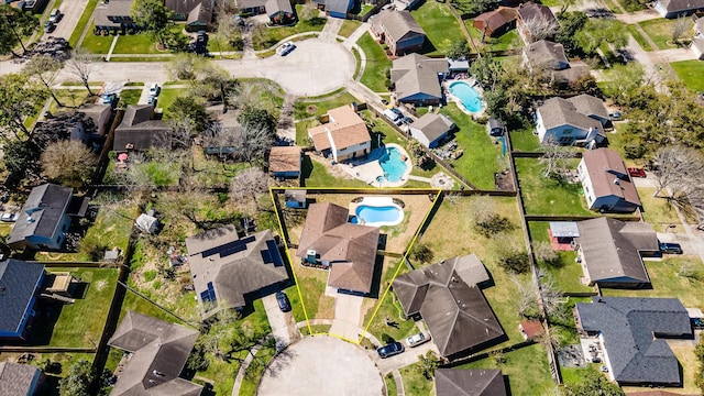 bird's eye view featuring a residential view