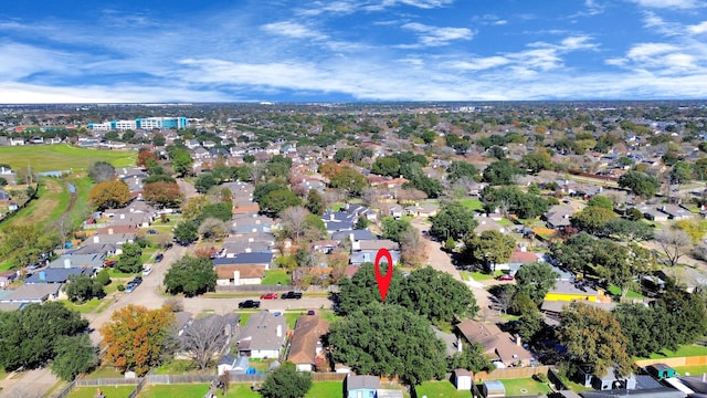 bird's eye view with a residential view