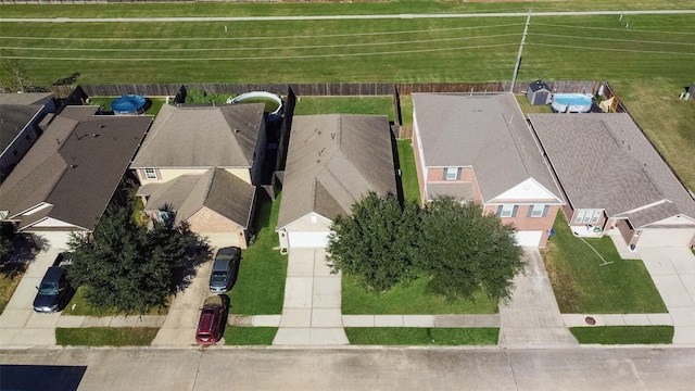 bird's eye view with a residential view