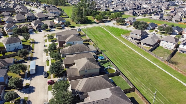 bird's eye view with a residential view