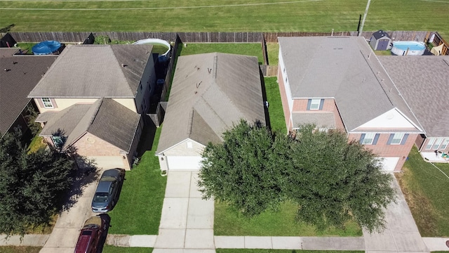 bird's eye view featuring a residential view