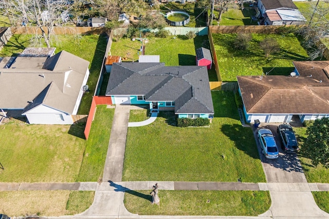 bird's eye view featuring a residential view