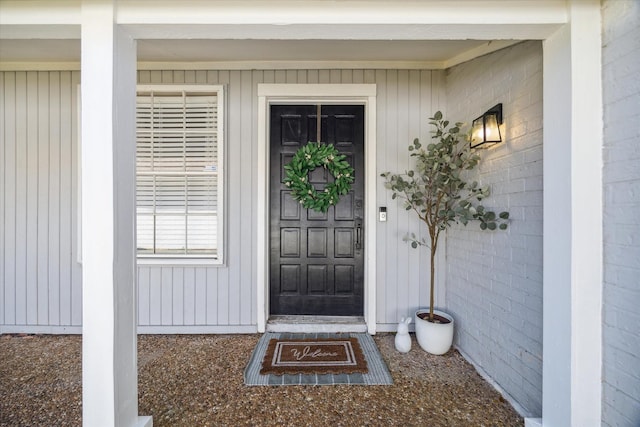 view of doorway to property