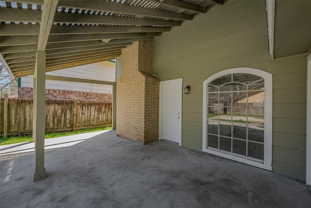 view of patio with fence