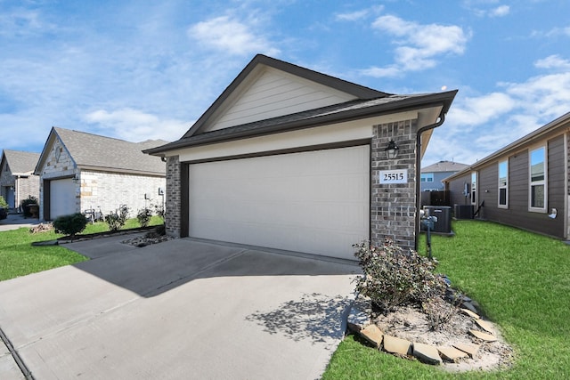 garage featuring central air condition unit