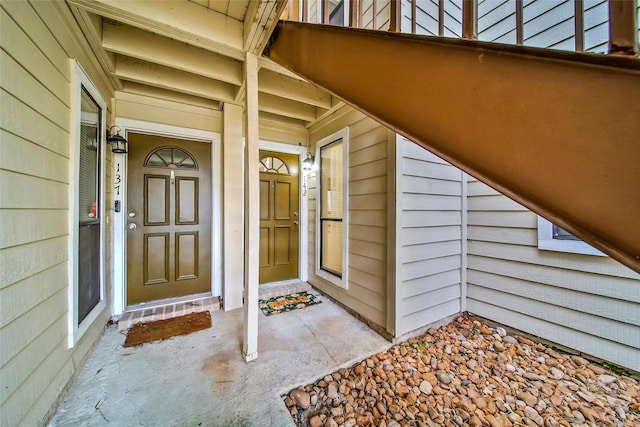 view of doorway to property