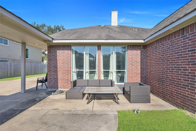 view of patio / terrace with fence