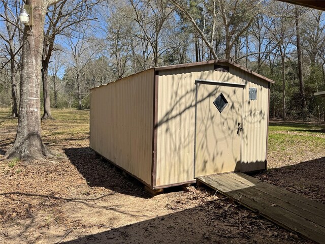 view of shed