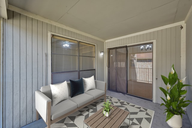 view of patio / terrace featuring an outdoor living space