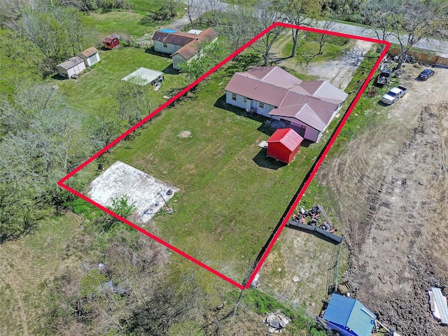 3406 W Cedar Bayou Lynchburg Rd, Baytown, TX 77521 - view from above of property with property parcel outlined