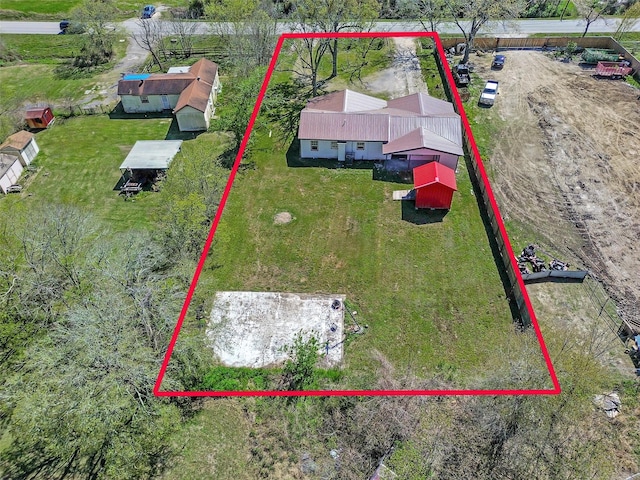 3406 W Cedar Bayou Lynchburg Rd, Baytown, TX 77521 - view from above of property featuring property parcel outlined