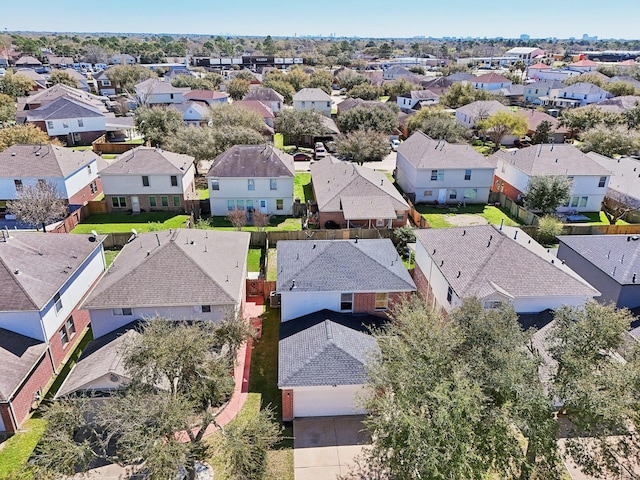 drone / aerial view with a residential view