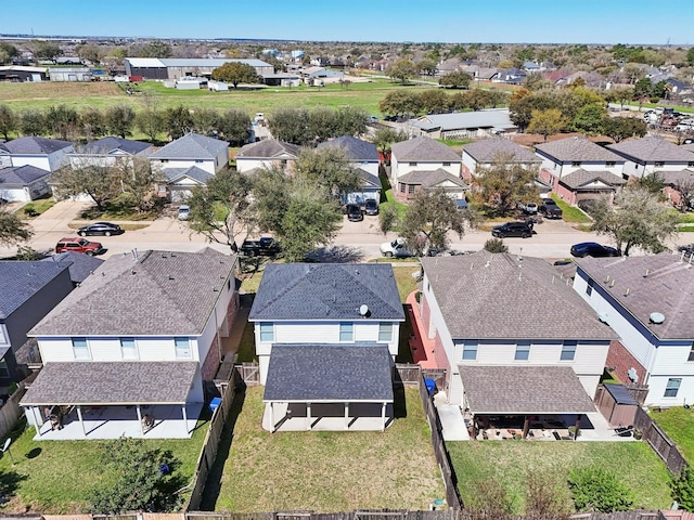 aerial view with a residential view