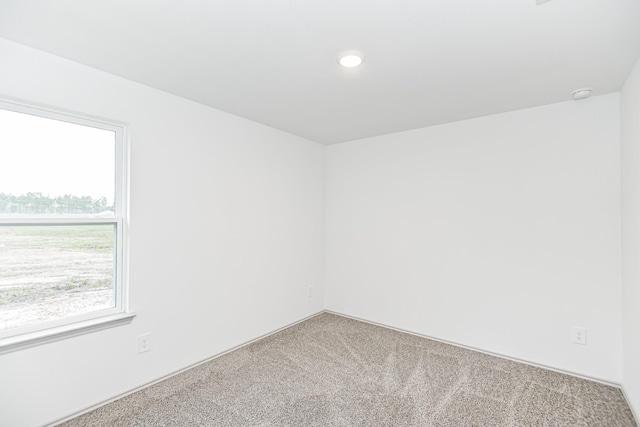 unfurnished room featuring carpet