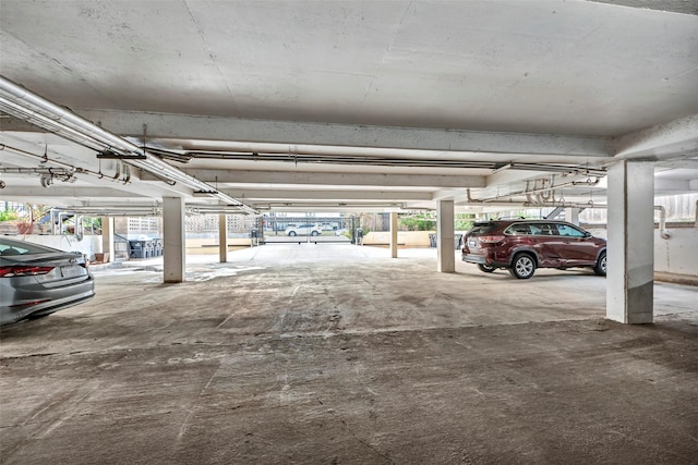 view of parking garage