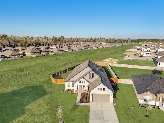 drone / aerial view with a residential view