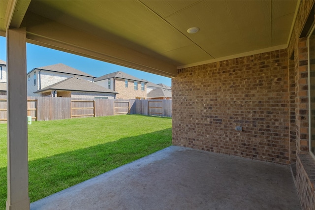 view of patio featuring a fenced backyard