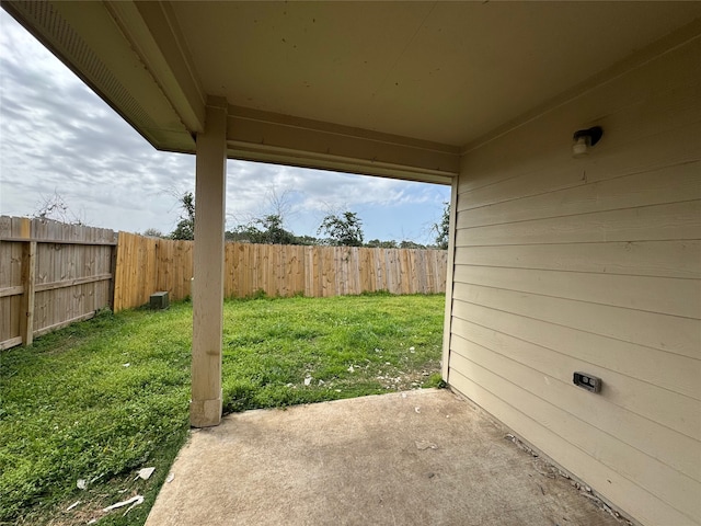 view of patio with fence