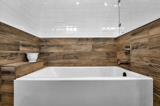 bathroom featuring a bath