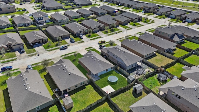 drone / aerial view with a residential view