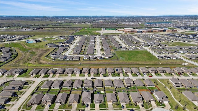 drone / aerial view with a residential view