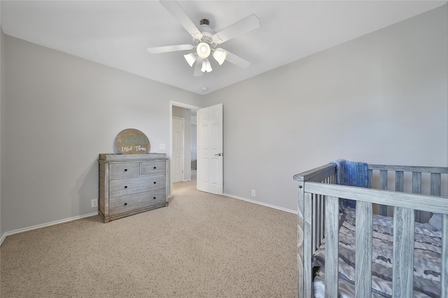 unfurnished bedroom with baseboards and ceiling fan